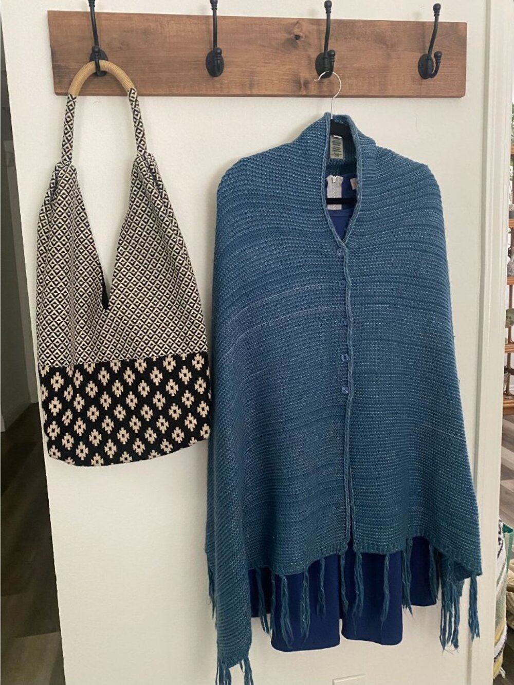 LuLaRoe Knit Poncho Mimi Sweater ~ Blue ~ One Size